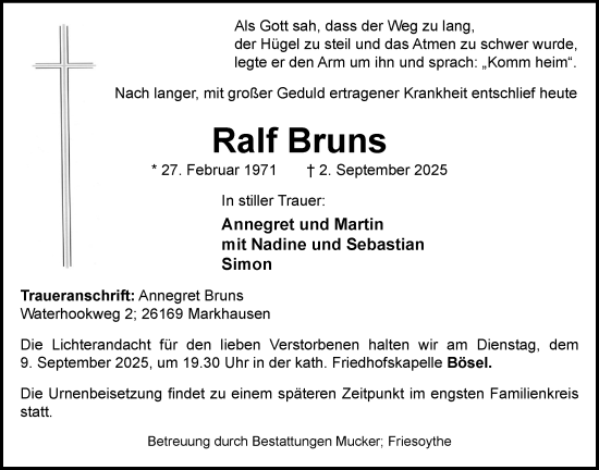 Anzeige von Ralf Bruns von OM-Medien