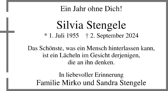 Anzeige von Silvia Stengele von OM-Medien