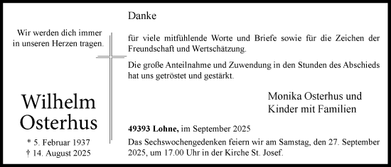 Anzeige von Wilhelm Osterhus von OM-Medien