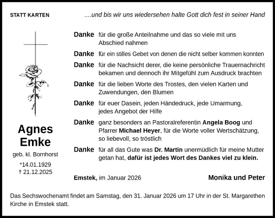 Anzeige von Agnes Emke von OM-Medien