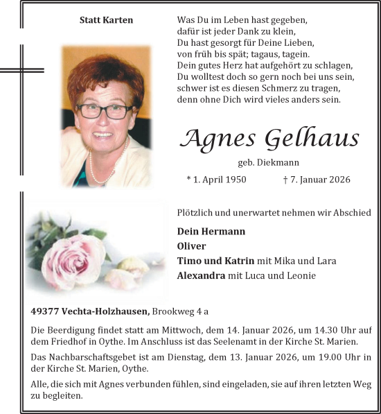 Anzeige von Agnes Gelhaus von OM-Medien