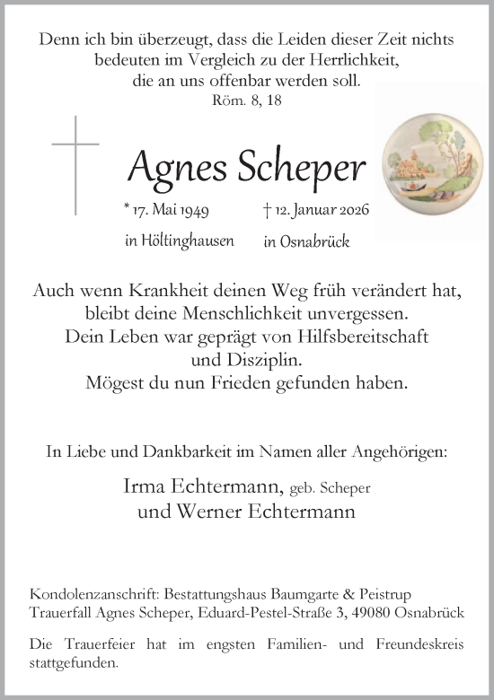 Anzeige von Agnes Scheper von OM-Medien