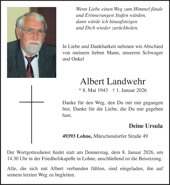 Anzeige von Albert Landwehr von OM-Medien