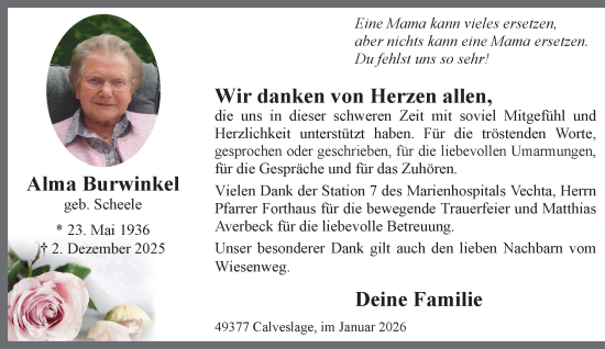 Anzeige von Alma Burwinkel von OM-Medien