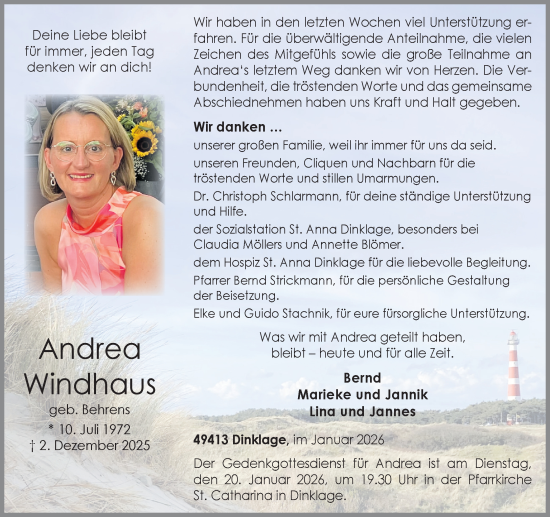 Anzeige von Andrea Windhaus von OM-Medien