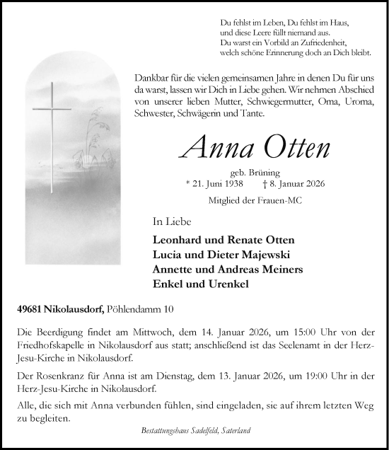 Anzeige von Anna Otten von OM-Medien