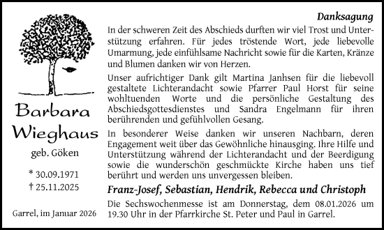 Anzeige von Barbara Wieghaus von OM-Medien