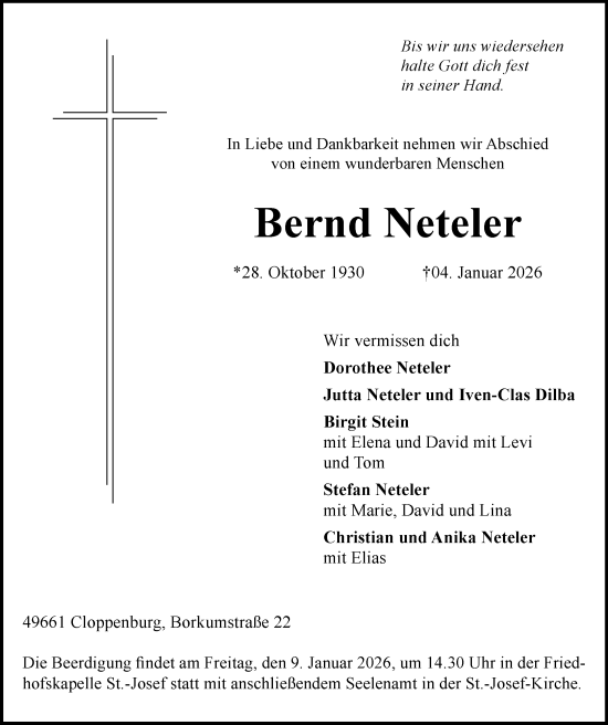 Anzeige von Bernd Neteler von OM-Medien