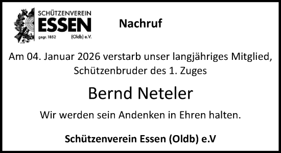 Anzeige von Bernd Neteler von OM-Medien