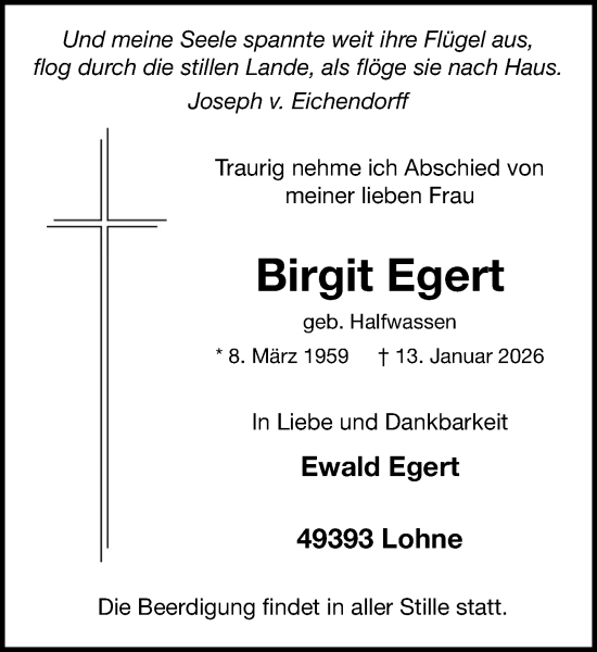 Anzeige von Birgit Egert von OM-Medien