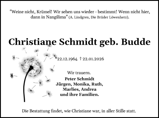 Anzeige von Christiane Schmidt von OM-Medien
