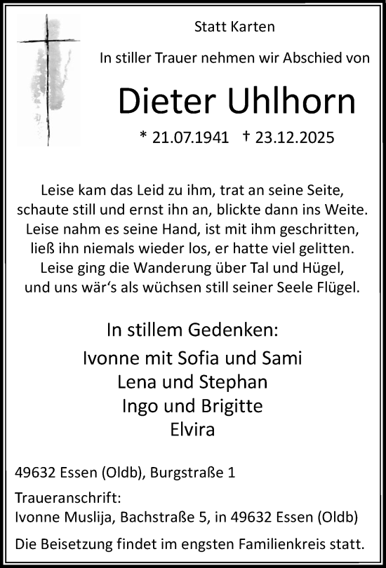 Anzeige von Dieter Uhlhorn von OM-Medien