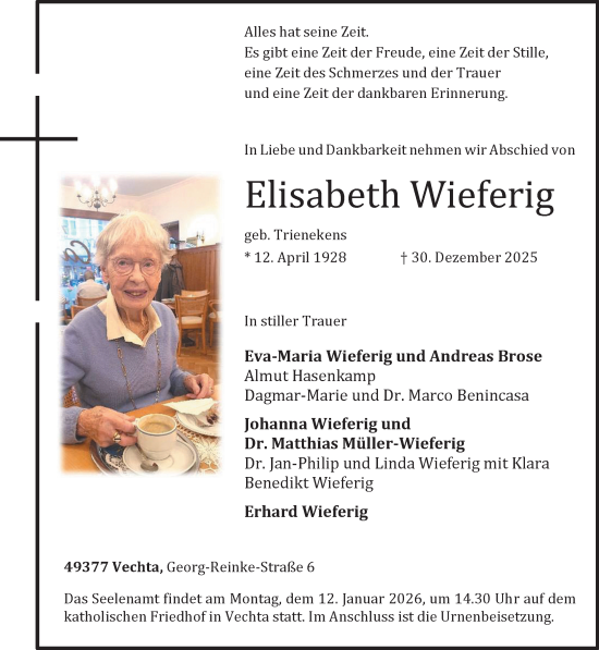 Anzeige von Elisabeth Wieferig von OM-Medien