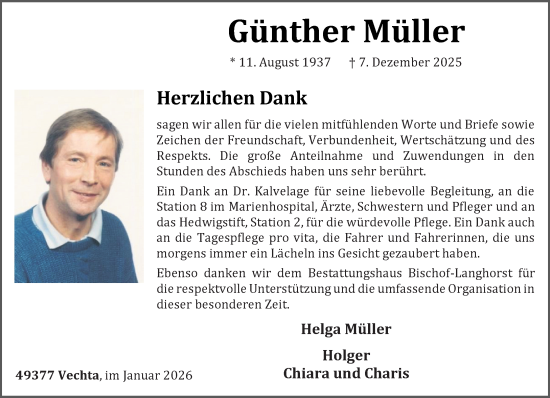 Anzeige von Günther Müller von OM-Medien