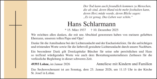 Anzeige von Hans Schlarmann von OM-Medien