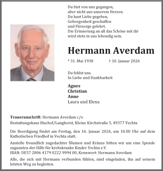 Anzeige von Hermann Averdam von OM-Medien