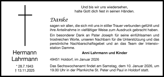 Anzeige von Hermann Lahrmann von OM-Medien