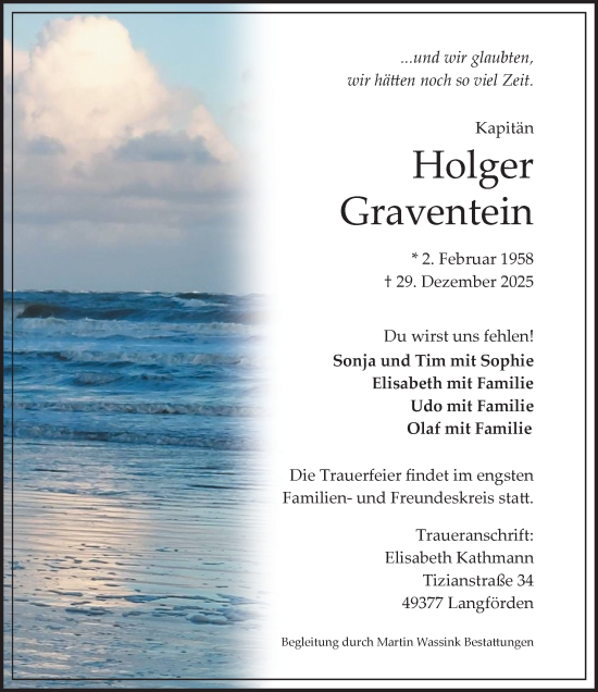 Anzeige von Holger Graventein von OM-Medien