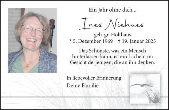 Anzeige von Ines Niehues von OM-Medien