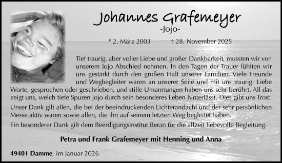 Anzeige von Johannes Grafemeyer von OM-Medien