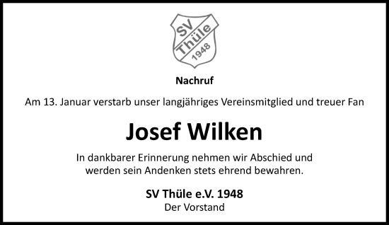 Anzeige von Josef Wilken von OM-Medien