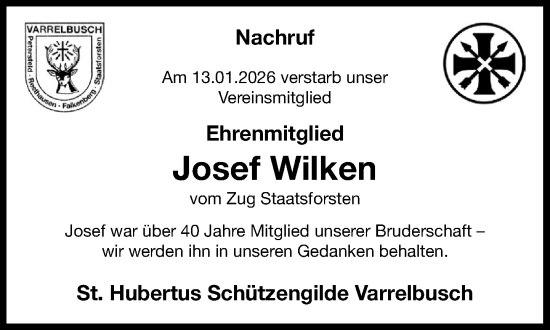 Anzeige von Josef Wilken von OM-Medien