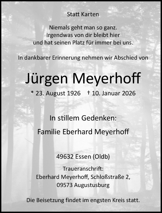 Anzeige von Jürgen Meyerhoff von OM-Medien