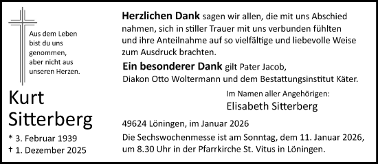 Anzeige von Kurt Sitterberg von OM-Medien