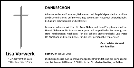 Anzeige von Lisa Vorwerk von OM-Medien