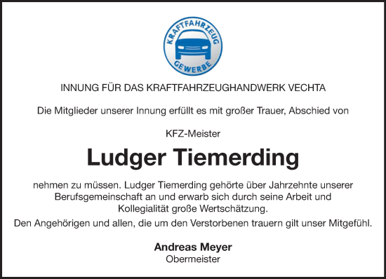 Anzeige von Ludger Tiemerding von OM-Medien