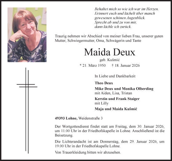 Anzeige von Maida Deux von OM-Medien