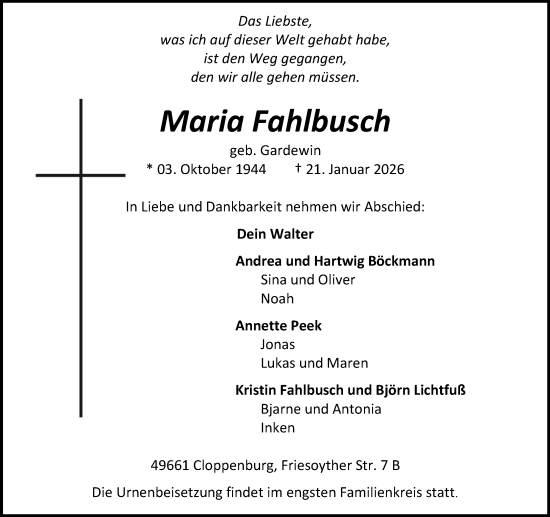 Anzeige von Maria Fahlbusch von OM-Medien