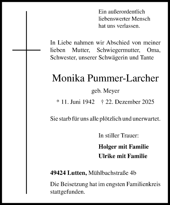 Anzeige von Monika Pummer-Larcher von OM-Medien