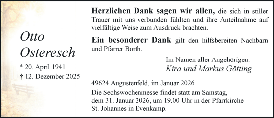Anzeige von Otto Osteresch von OM-Medien