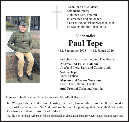 Anzeige von Paul Tepe von OM-Medien