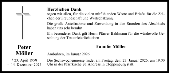 Anzeige von Peter Möller von OM-Medien