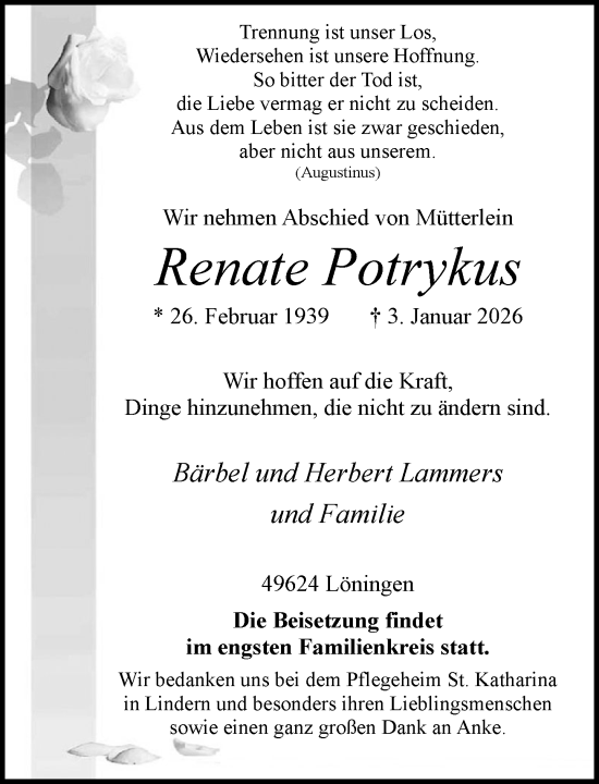 Anzeige von Renate Potrykus von OM-Medien