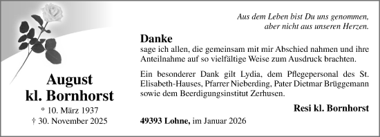 Anzeige von Resi kl. Bornhorst von OM-Medien