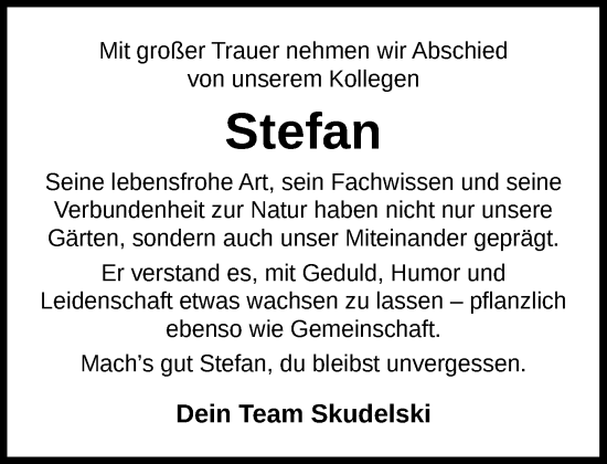 Anzeige von Stefan  von OM-Medien