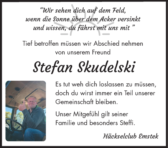 Anzeige von Stefan Skudelski von OM-Medien