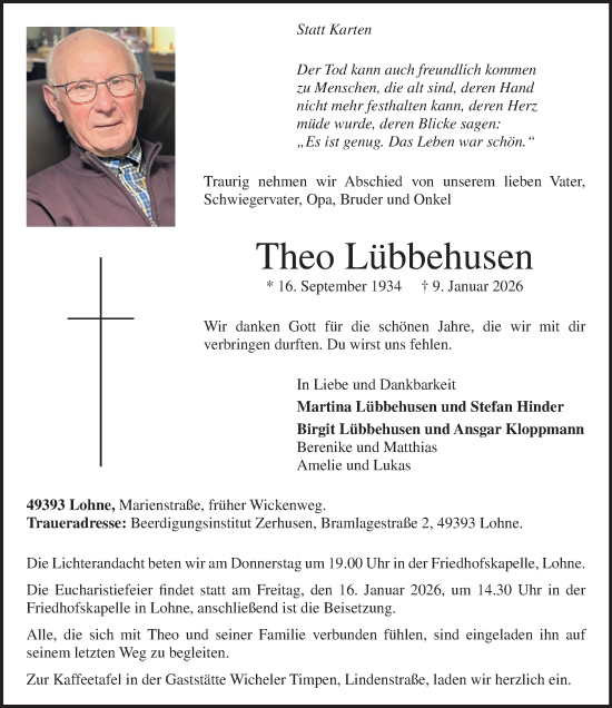 Anzeige von Theo Lübbehusen von OM-Medien
