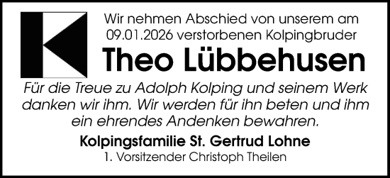 Anzeige von Theo Lübbehusen von OM-Medien
