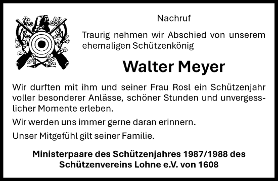 Anzeige von Walter Meyer von OM-Medien