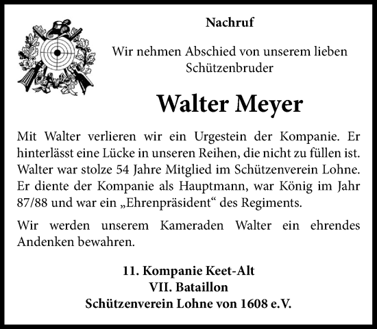 Anzeige von Walter Meyer von OM-Medien