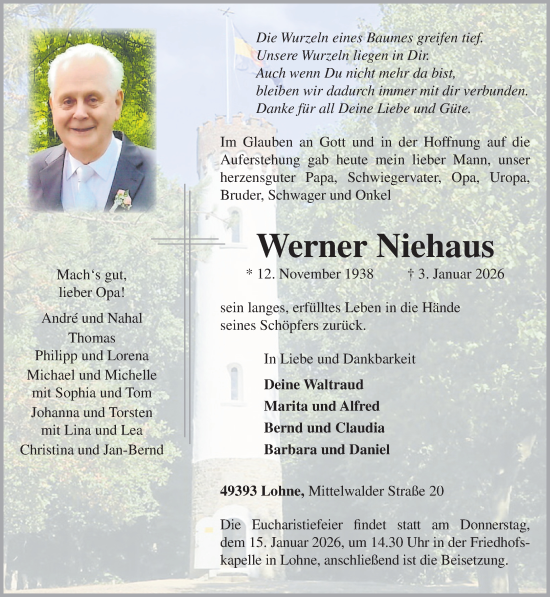 Anzeige von Werner Niehaus von OM-Medien