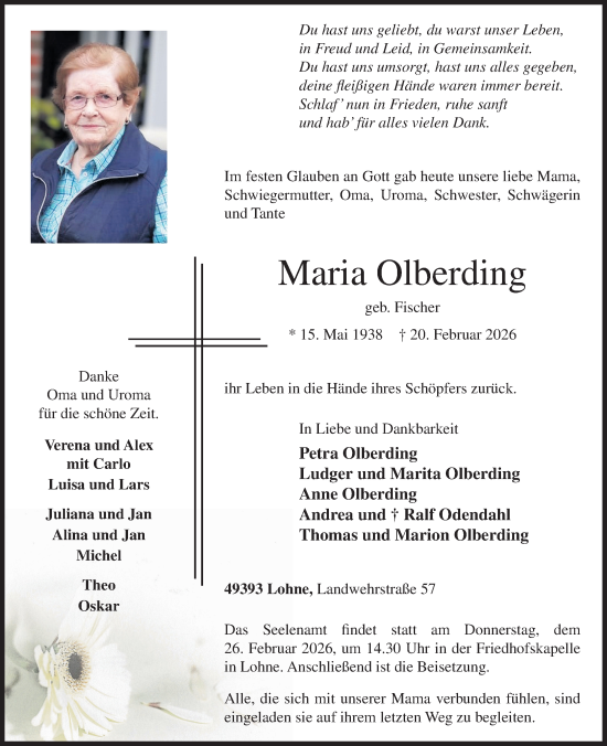 Anzeige von Maria Olberding von OM Medien