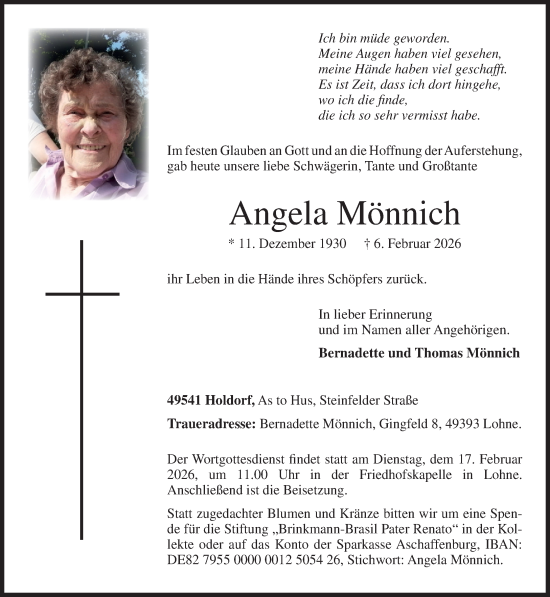 Anzeige von Angela Mönnich von OM-Medien
