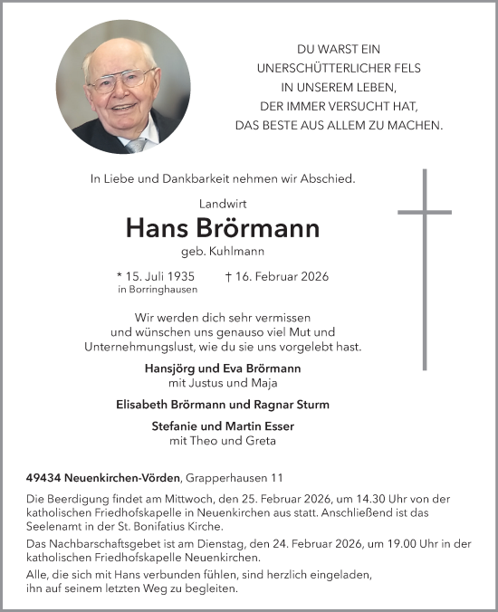 Anzeige von Hans Brörmann von OM-Medien