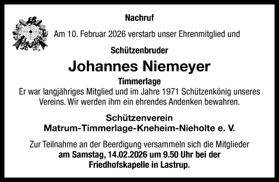 Anzeige von Johannes Niemeyer von OM-Medien