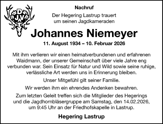 Anzeige von Johannes Niemeyer von OM-Medien